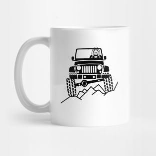 Bigfoot riding car Mug